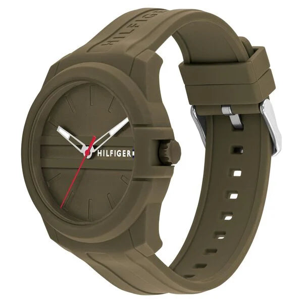 Tommy Hilfiger Quartz Analog Green Silicone Strap for Men