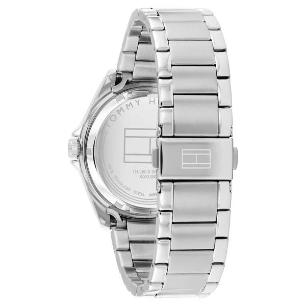 Tommy Hilfiger Automatic Automatic Blue Dial Silver Stainless Steel Strap Watch For Men