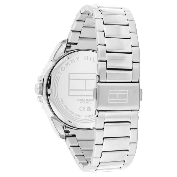 Tommy Hilfiger Quartz Analog Blue Dial Silver Stainless Steel Strap Watch For Men