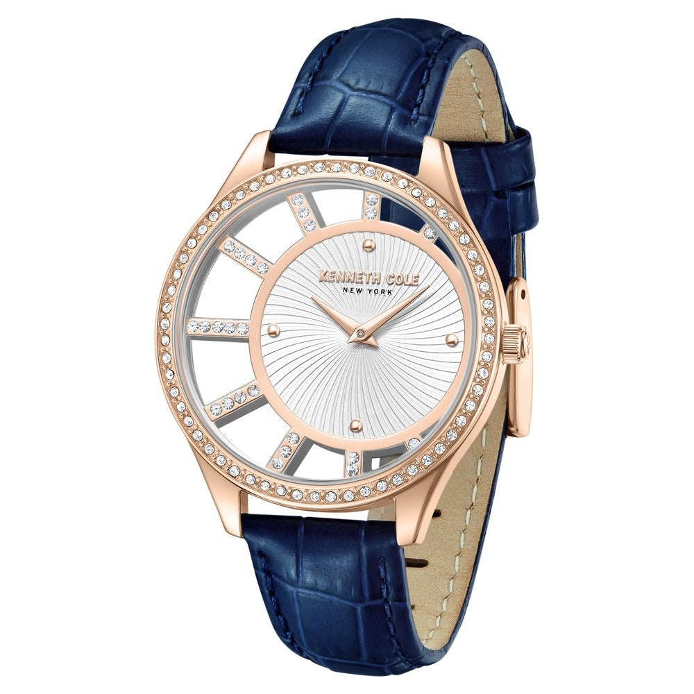 Kenneth Cole Quartz Analog Silver Dial Leather Strap Watch For Women