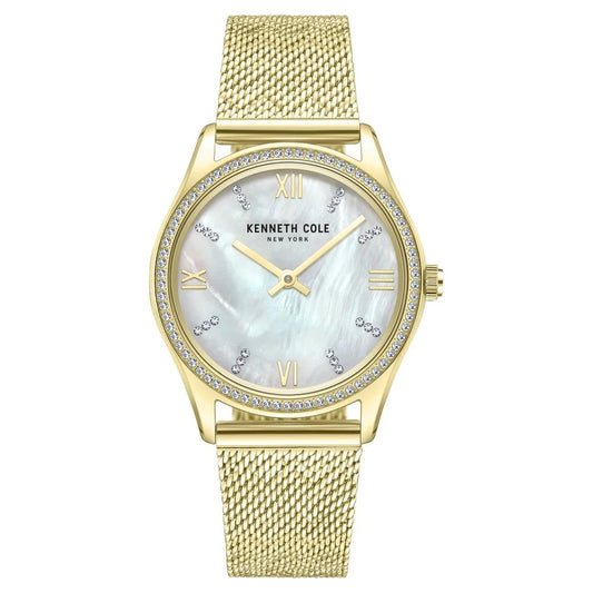 Kenneth Cole Quartz Analog Mother Of Pearl Dial Stainless Steel Strap Watch For Women