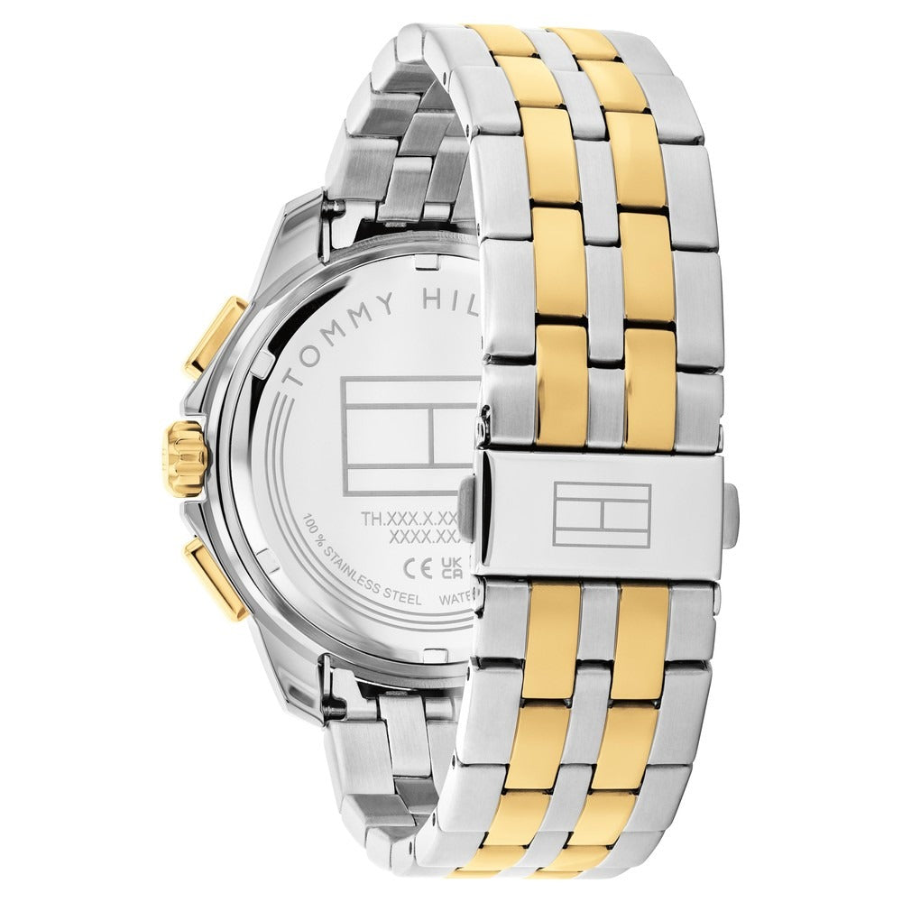 Tommy Hilfiger Quartz Multifunction Grey Dial Two Toned Stainless Steel Strap Watch for Men