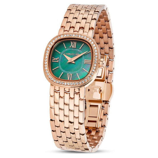 Cerruti 1881 Quartz Analog Mother of Pearl Dial Stainless Steel Strap Watch for Women