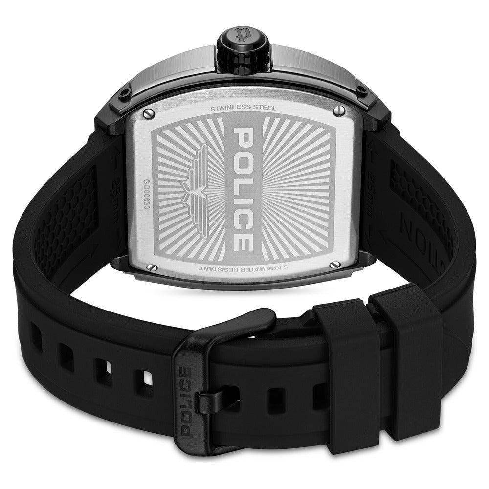 Police Quartz Multifunction Black Dial Black Colour Silicone Strap Watch For Men
