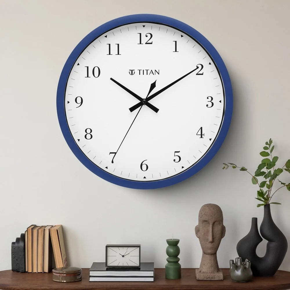 Titan Classic White Wall Clock with Silent Sweep Technology - 30.0 cm x 30.0 cm (Medium)