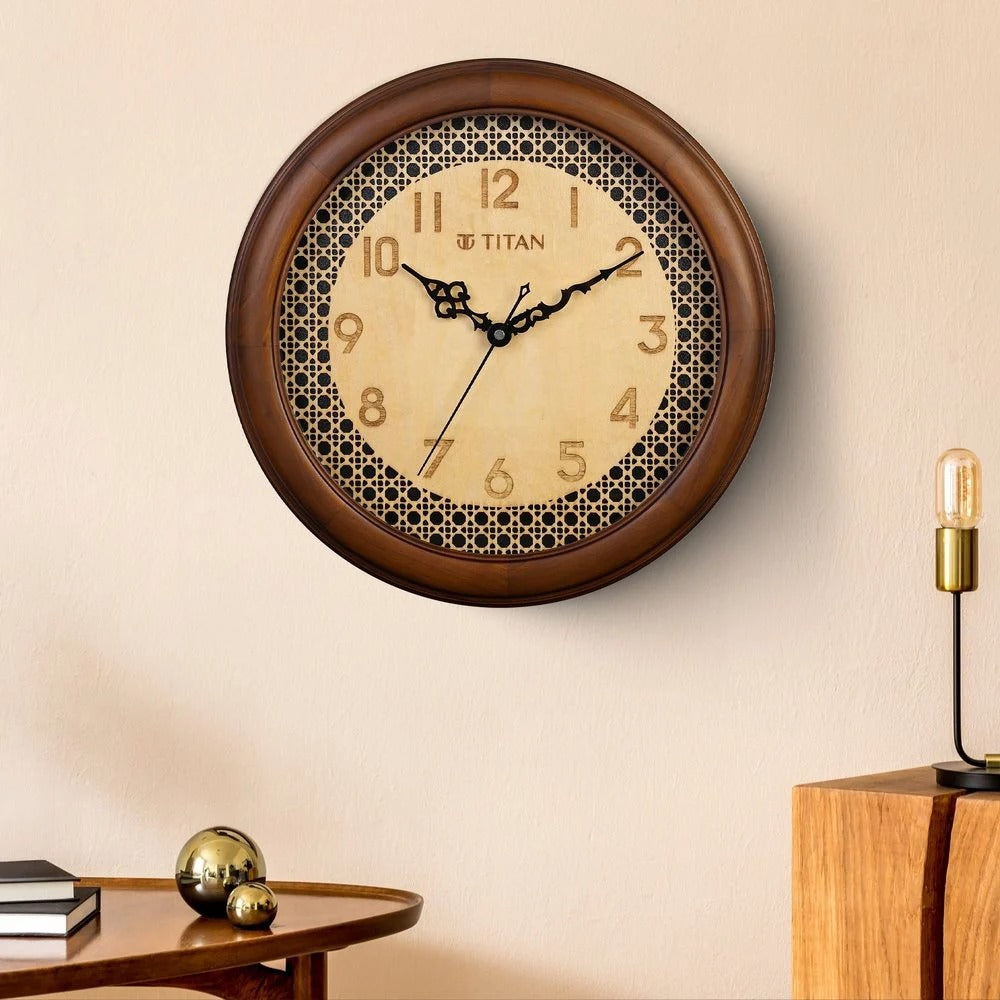 Titan Classic Wooden Wall Clock (35cm x 35cm)