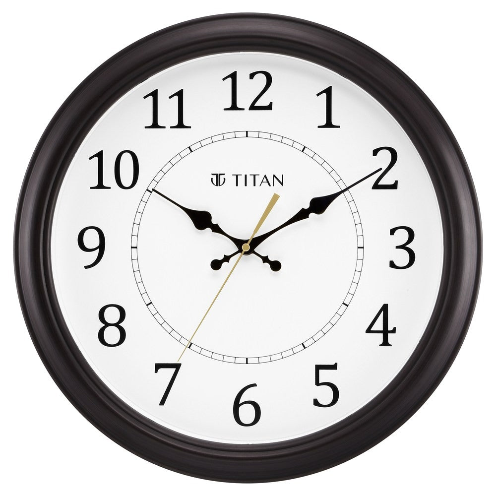 Classic White Wall Clock with Silent Sweep Technology - 42.0 cm x 42.0 cm (Large)