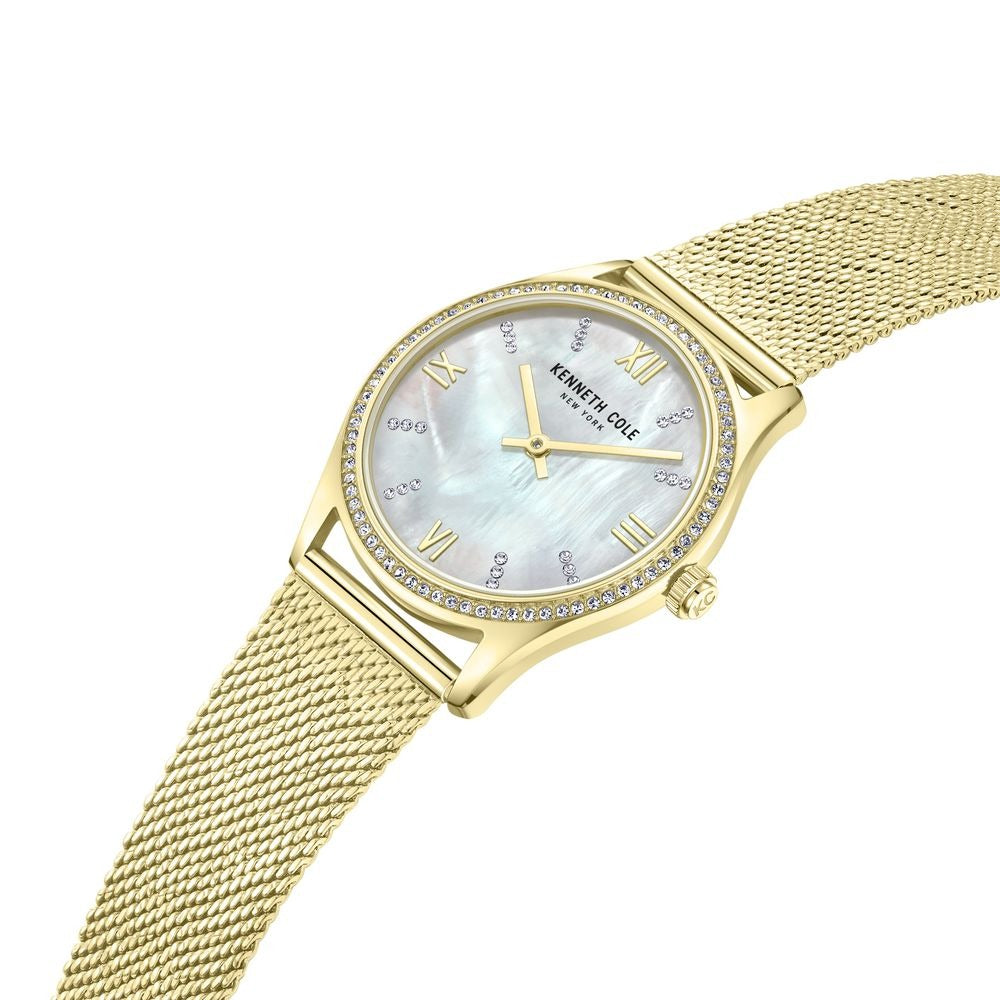 Kenneth Cole Quartz Analog Mother Of Pearl Dial Stainless Steel Strap Watch For Women