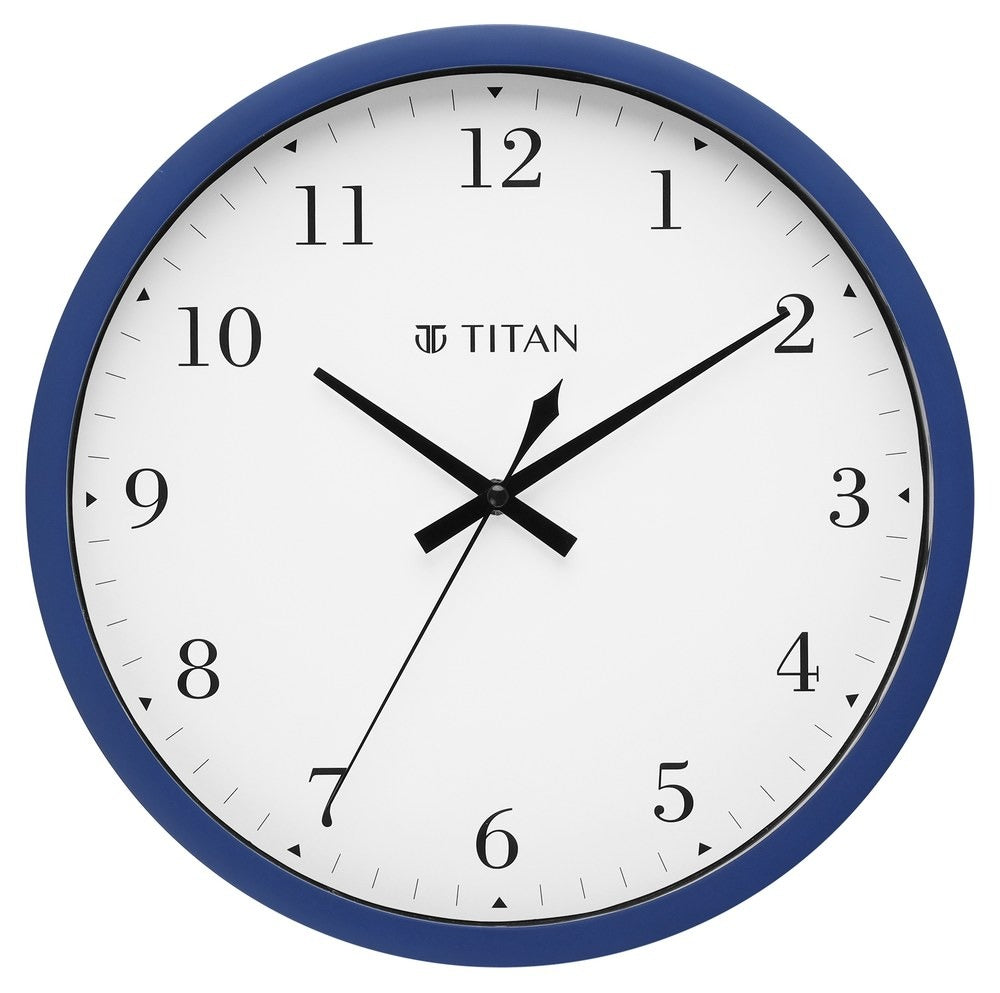 Titan Classic White Wall Clock with Silent Sweep Technology - 30.0 cm x 30.0 cm (Medium)