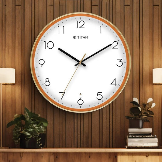 Titan Classic LED Backlit Clock with Silent Sweep Technology 34.5 x 34.5 cm (Medium)