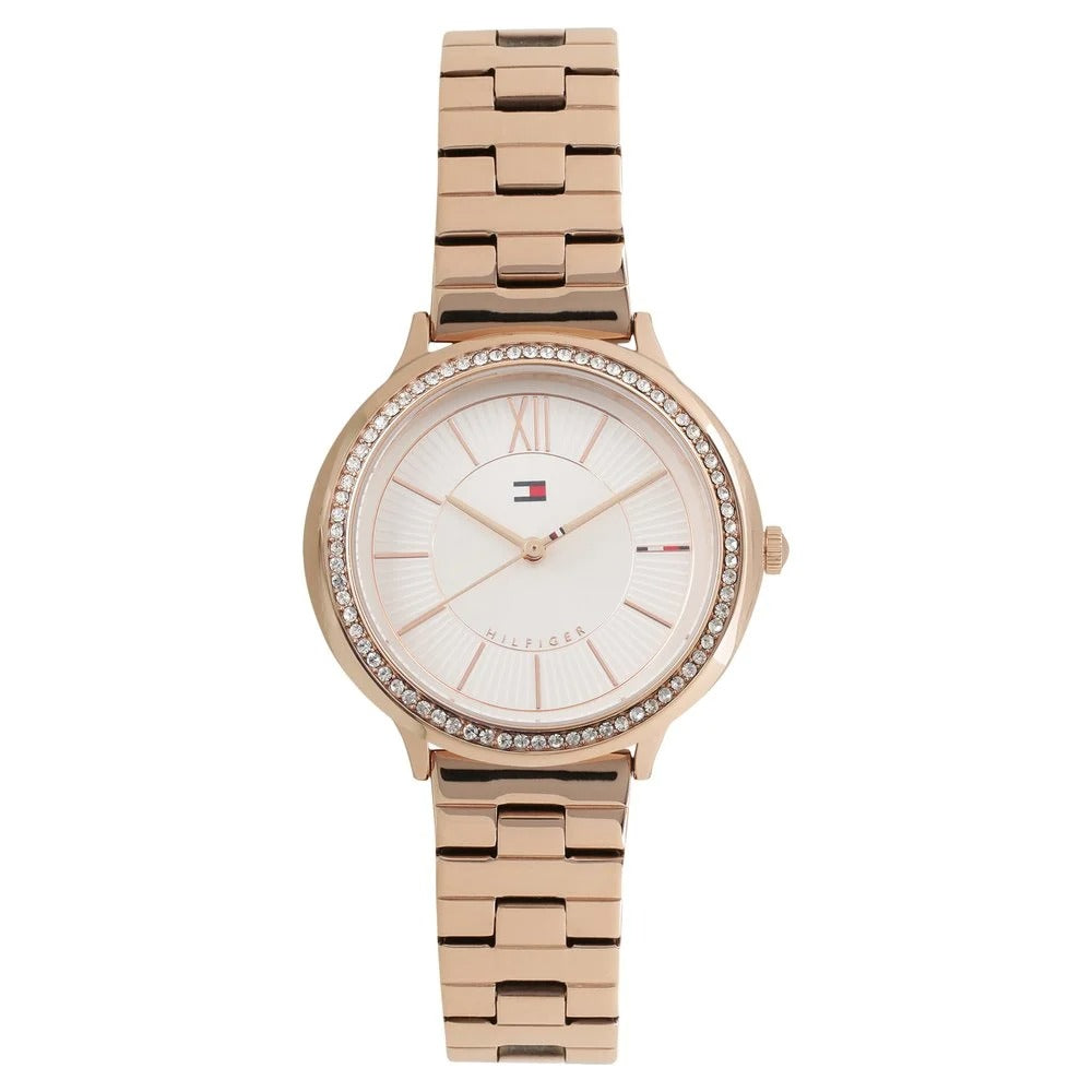 Tommy Hilfiger Quartz Analog Silver Dial Metal Strap Watch for Women