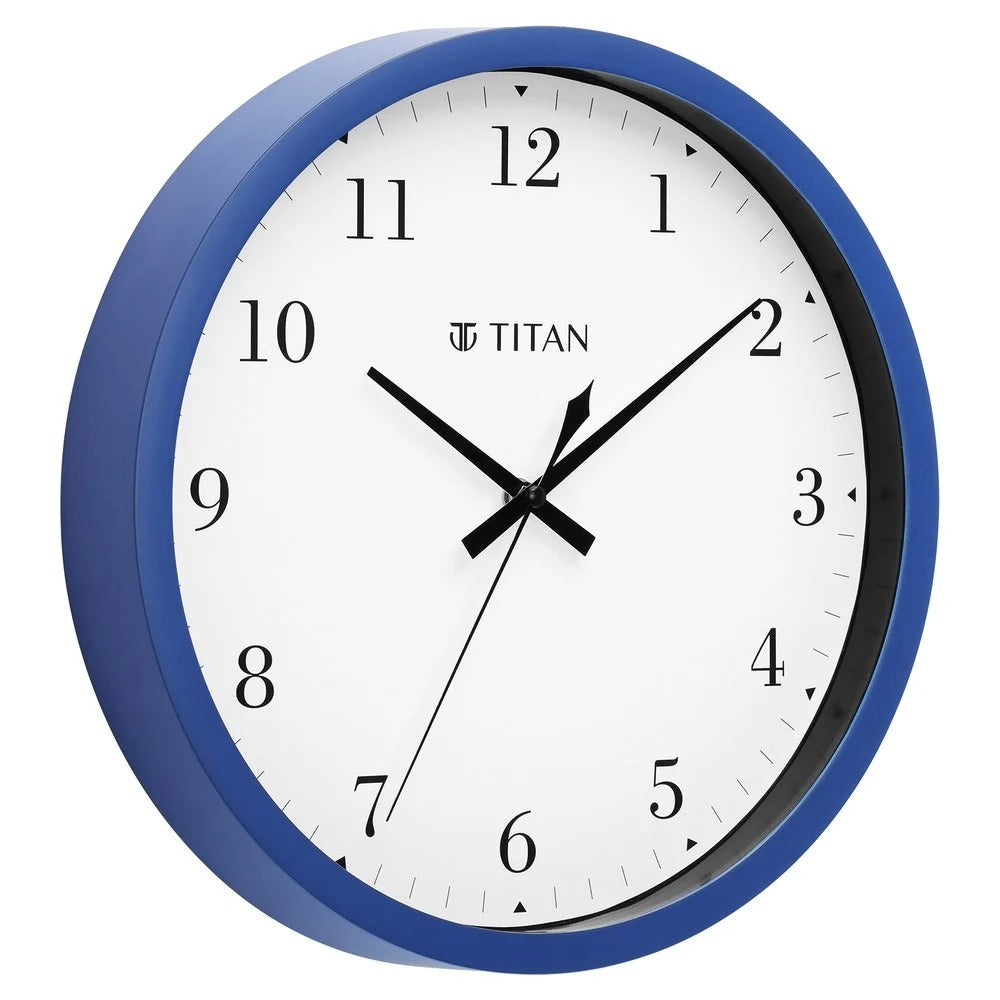 Titan Classic White Wall Clock with Silent Sweep Technology - 30.0 cm x 30.0 cm (Medium)