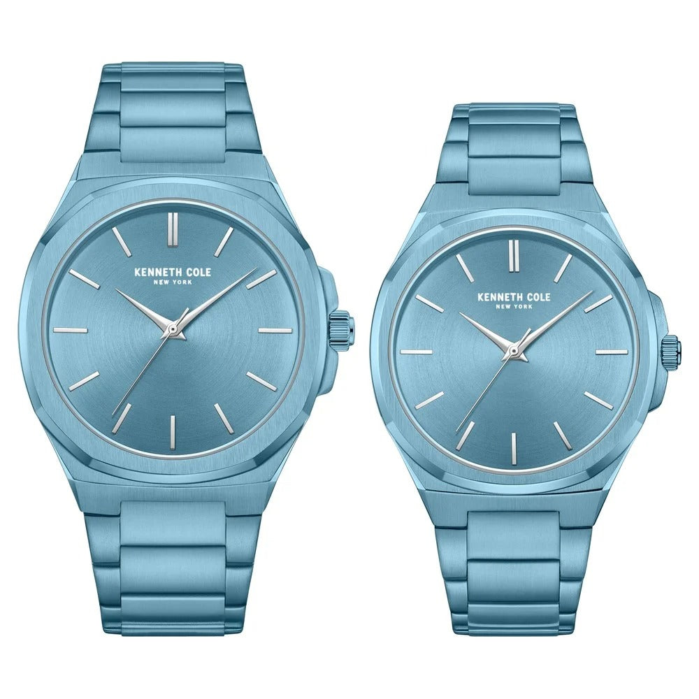 Kenneth Cole Kenneth Cole Quartz Analog Blue Dial With Blue Stainless Steel Strap Watch for Couple
