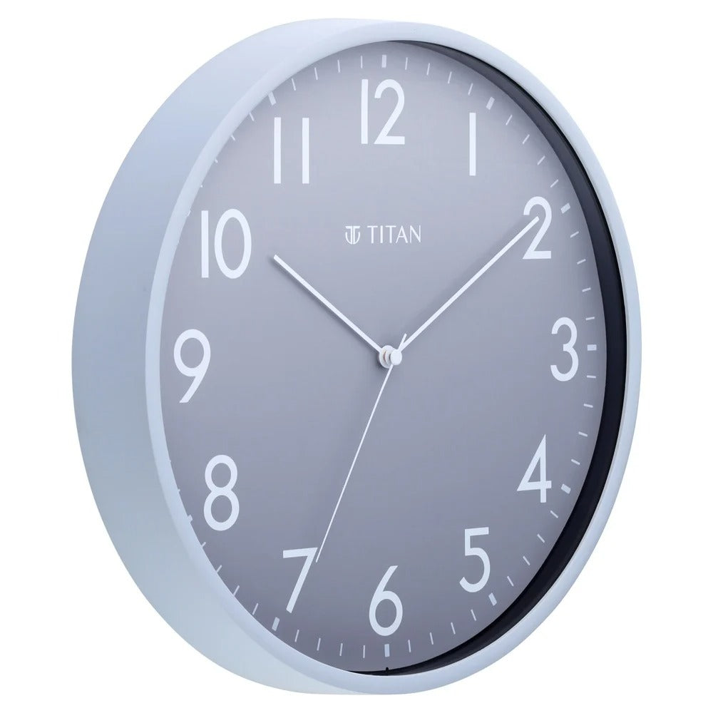 Titan Silent Sophistication: Grey Clock with Striking Contrast