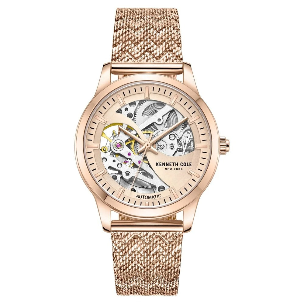 Kenneth Cole Automatic Analog Rose Gold dial Metal Strap Watch for Women