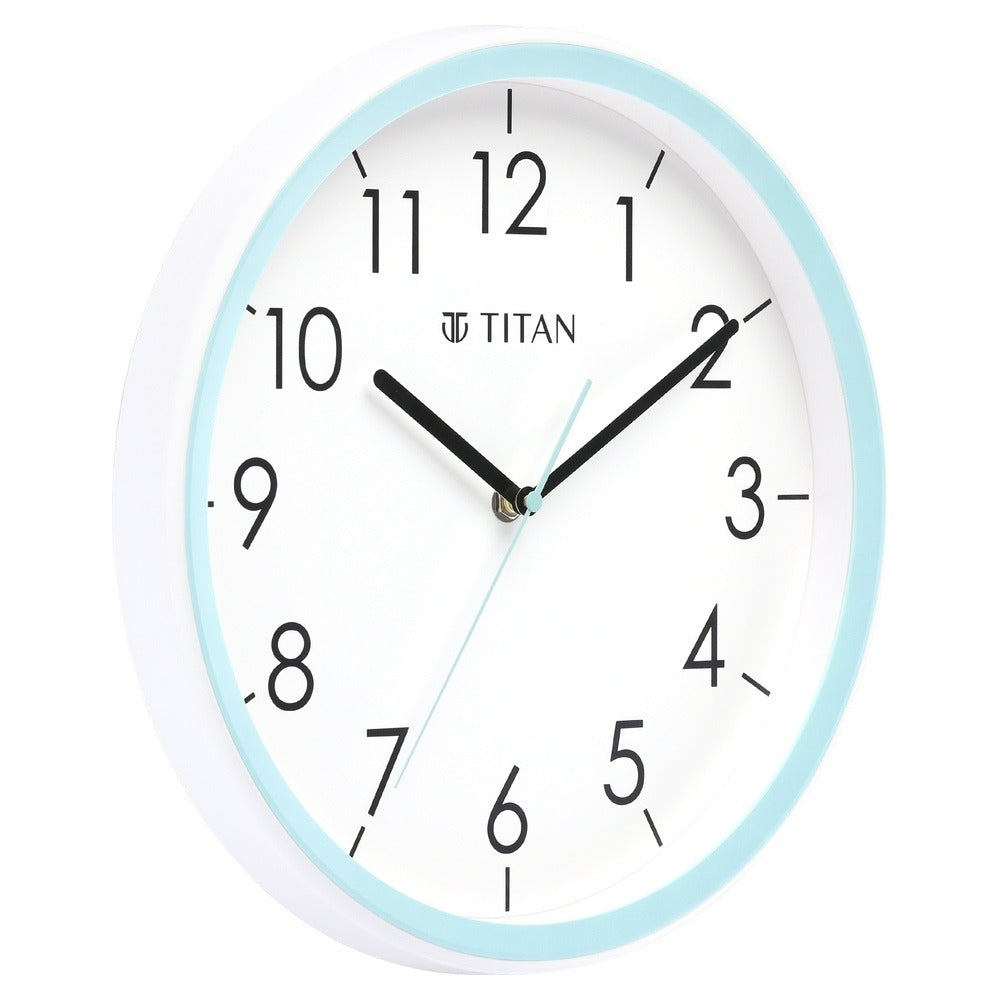 Titan Contemporary White Dial Blue Color Silent Sweep Technology - 32.5 cm x 32.5 cm (Medium)