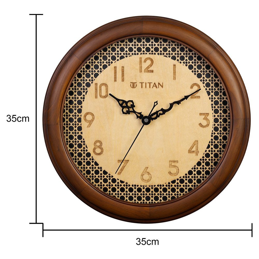 Titan Classic Wooden Wall Clock (35cm x 35cm)
