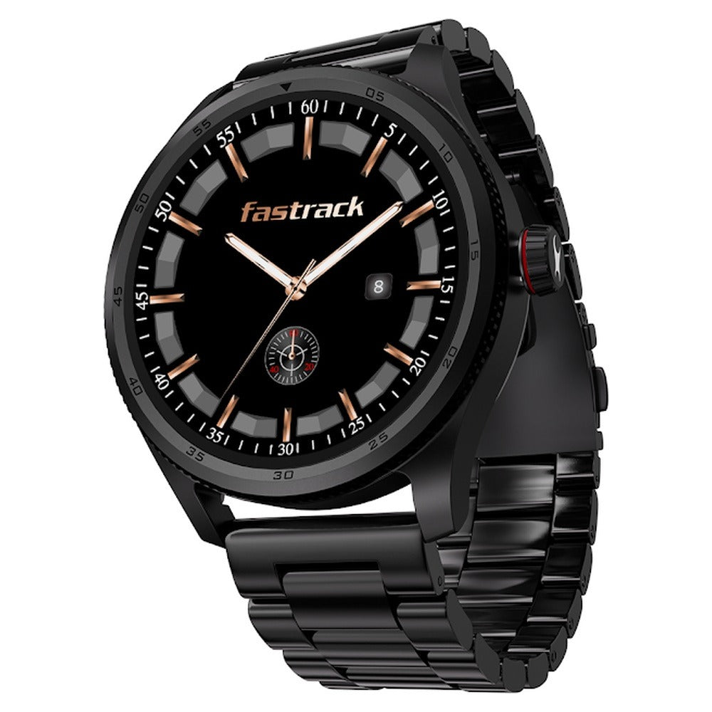 Fastrack Magnus FX1 Luxury Metal Smartwatch with High Definition 3.5 cm UltraVU Display, SingleSync BT Calling