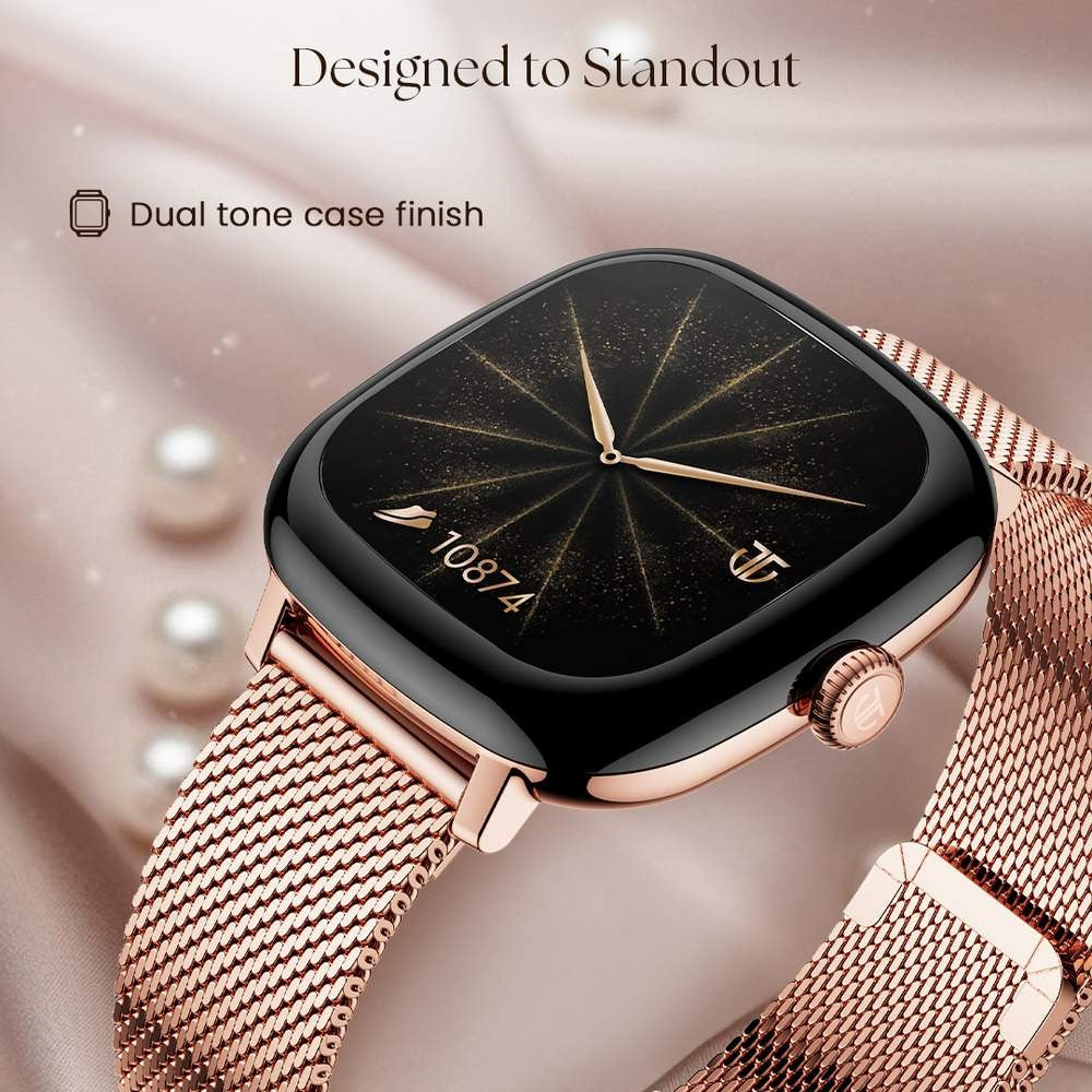 Titan AiRA Women Smartwatch 1.70" inch AMOLED Display, AI Chat, Functional Crown, 24/7 Health Suite, HRM, Luna Wellness.