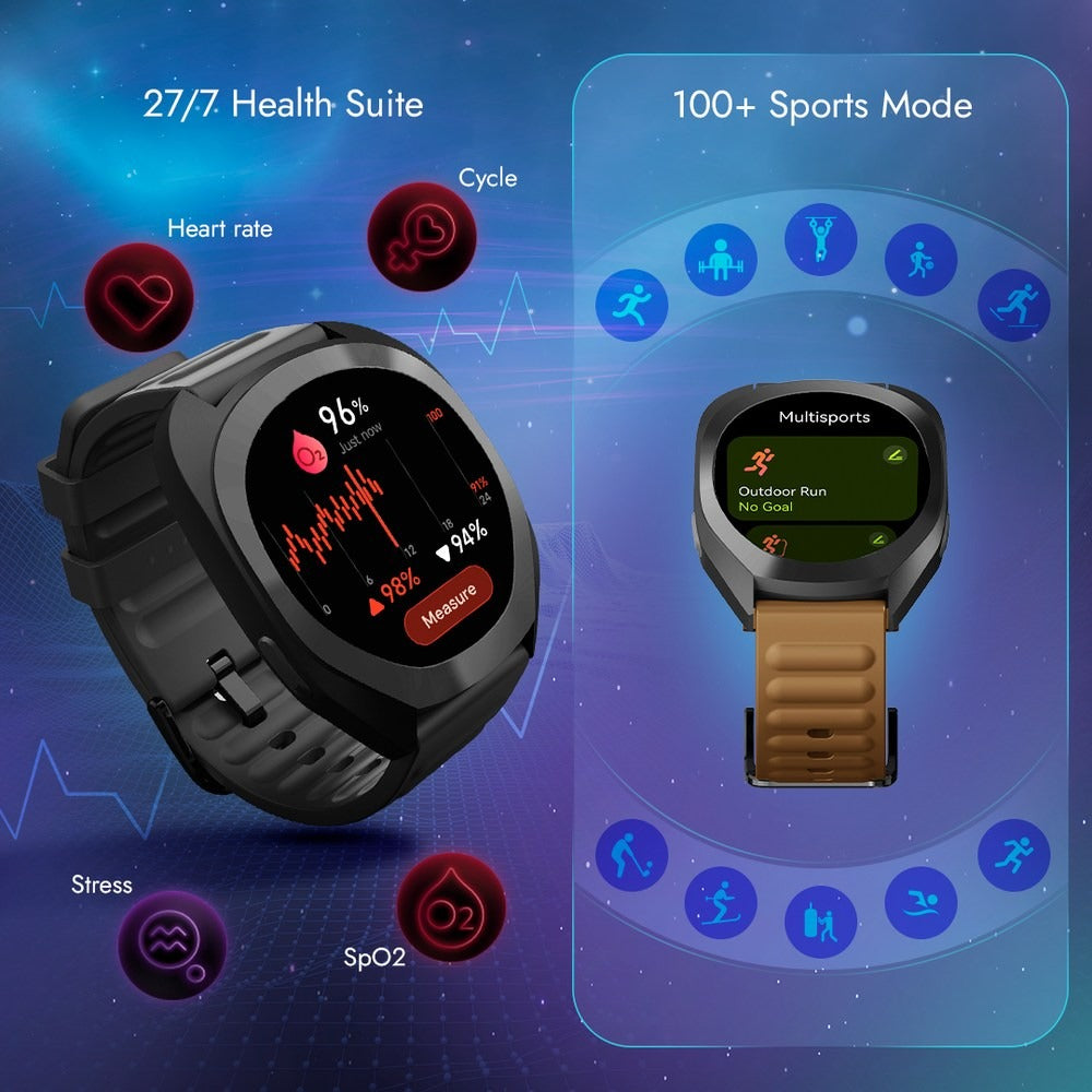 Fastrack Cosmix Smartwatch 1.32" inch AMOLED Display, Cosmic Drive Inspired Case Design, AI Watcface, AI Chat