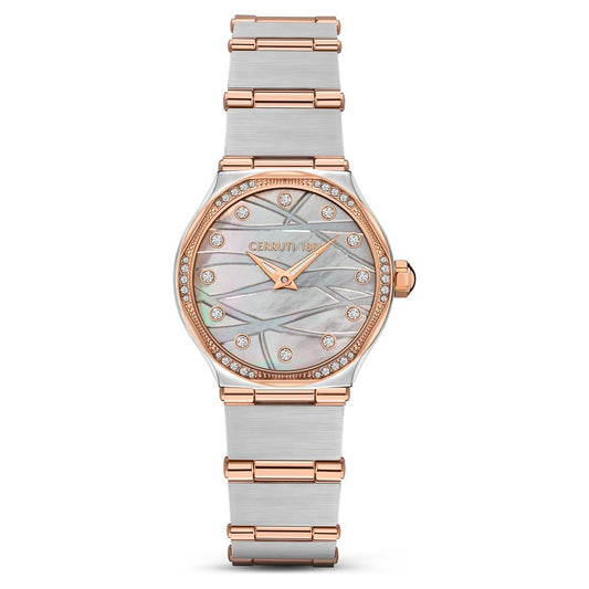 Cerruti 1881 Quartz Analog Mother of Pearl Dial Stainless Steel Strap Watch for Women