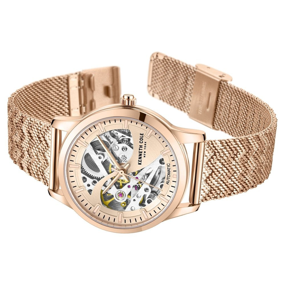 Kenneth Cole Automatic Analog Rose Gold dial Metal Strap Watch for Women