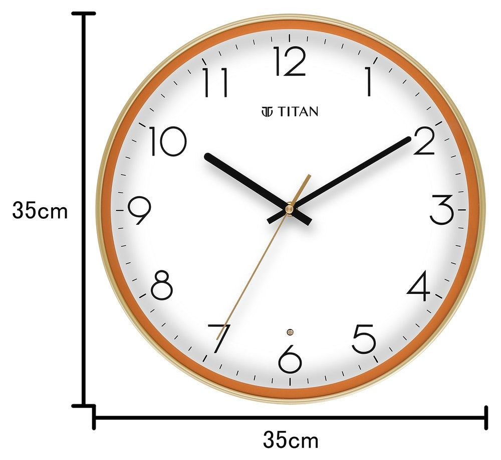 Titan Classic LED Backlit Clock with Silent Sweep Technology 34.5 x 34.5 cm (Medium)