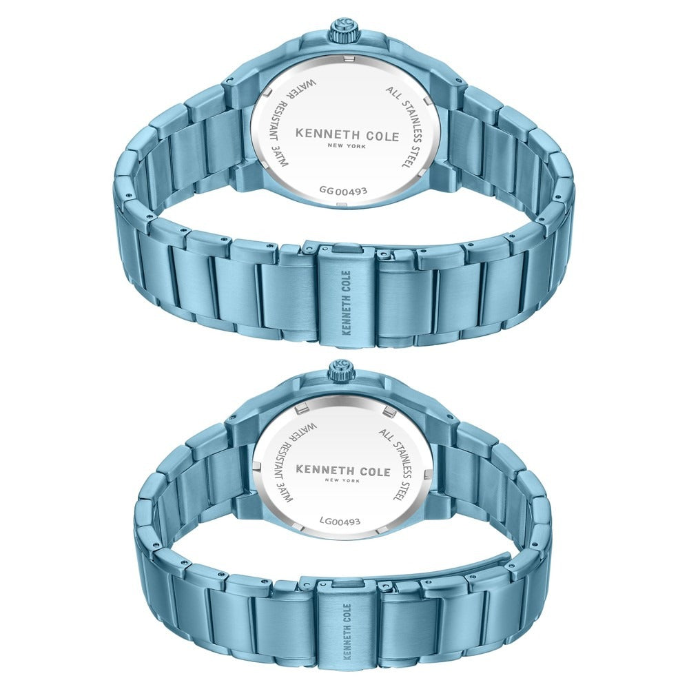 Kenneth Cole Kenneth Cole Quartz Analog Blue Dial With Blue Stainless Steel Strap Watch for Couple