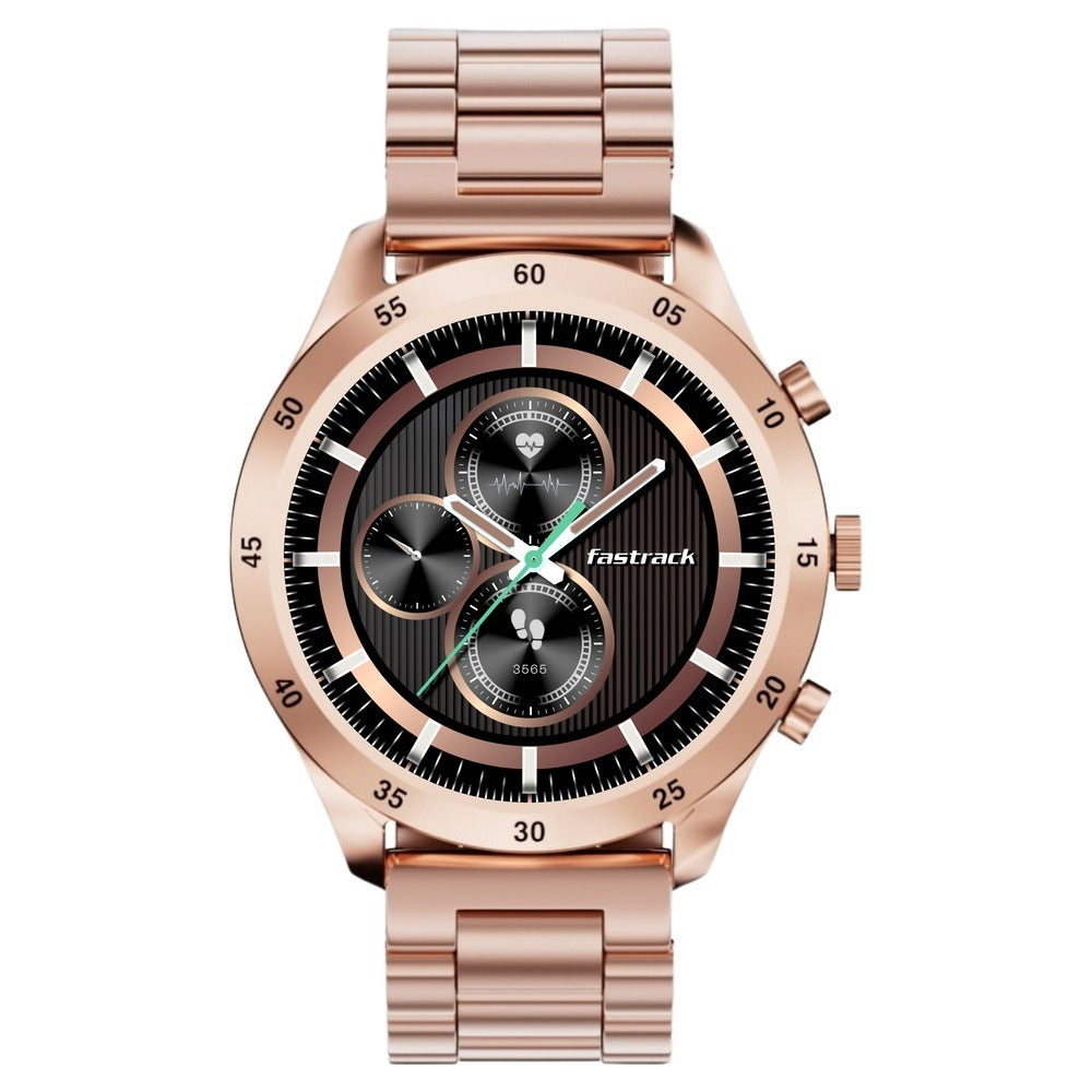 Fastrack Magnus FX2 Unisex Smart Watch With Rose Gold Metal Strap