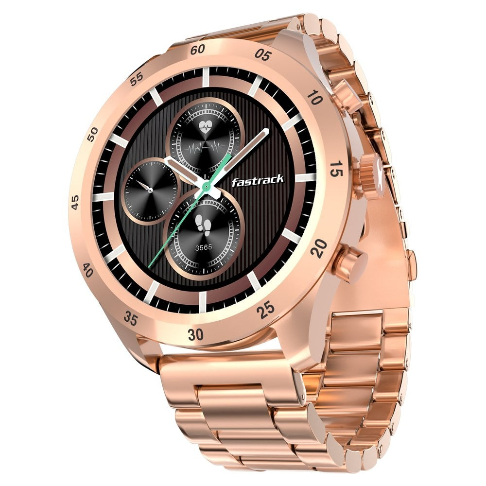 Fastrack Magnus FX2 Unisex Smart Watch With Rose Gold Metal Strap