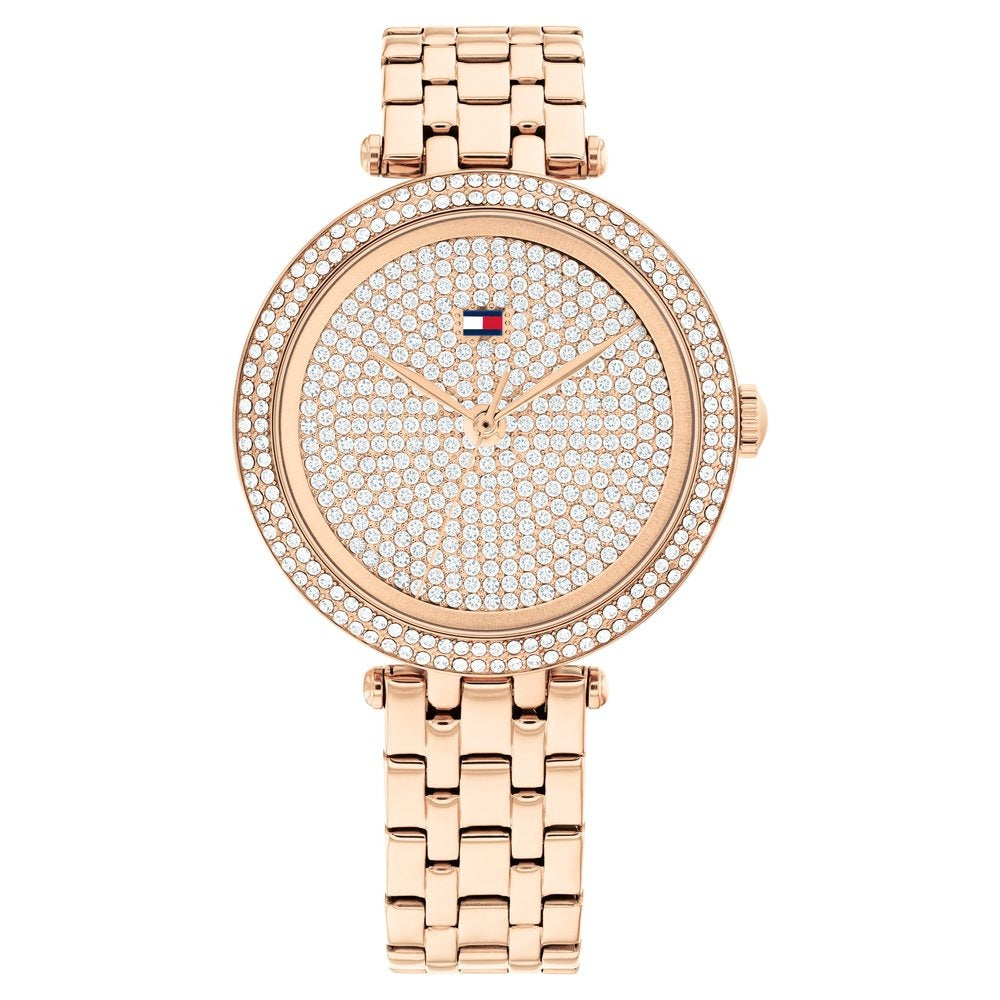 Tommy Hilfiger Analog Rose Gold Dial Rose Gold Color Stainless Steel Strap Watch For Women
