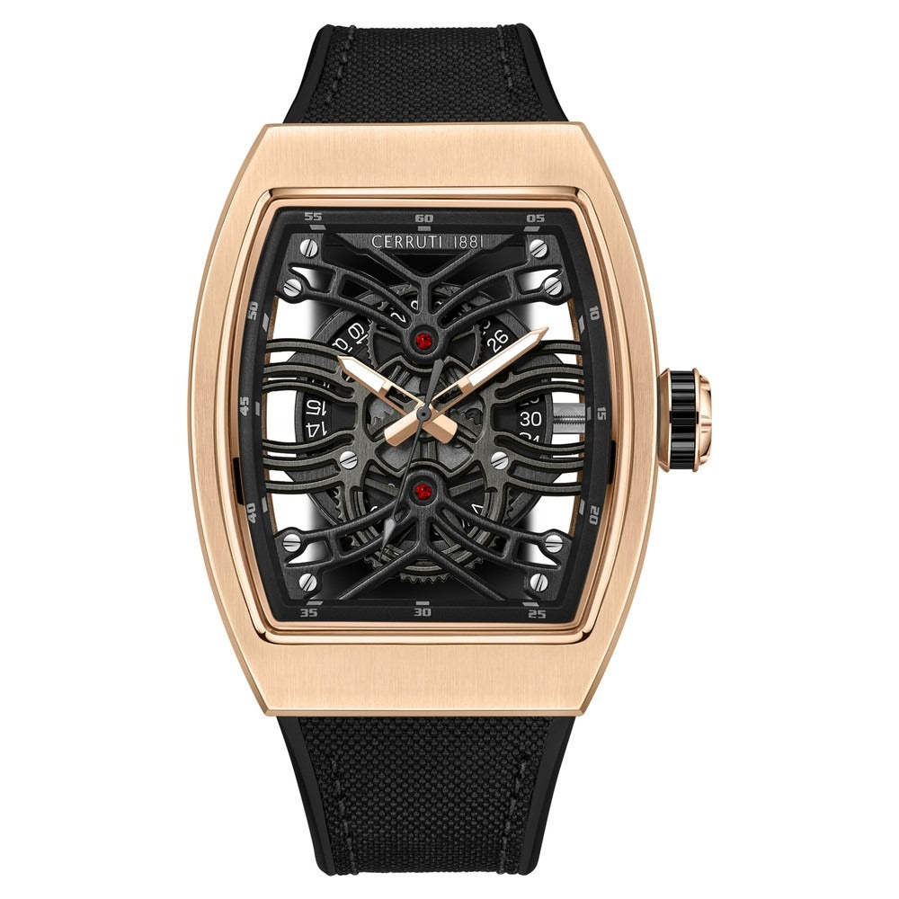 Cerruti 1881 Quartz Analog with Date Black Dial Stainless Steel Strap Watch for Men