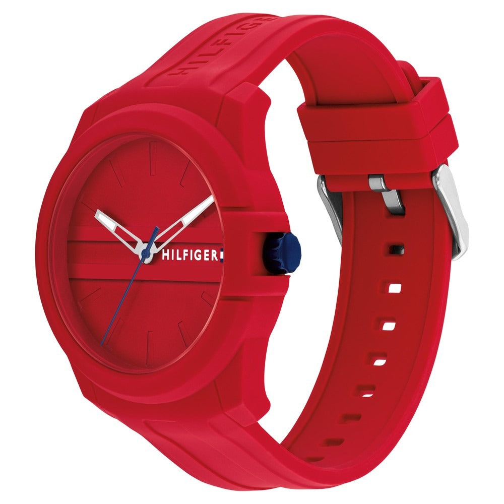 Tommy Hilfiger Quartz Analog Red Silicone Strap for Men