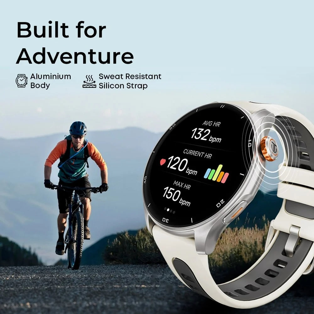 Titan Celestor Advanced GPS & Barometer 3.6 CM AMOLED Display with AOD, Piezoelectric Functional Crown Black Eclipse.