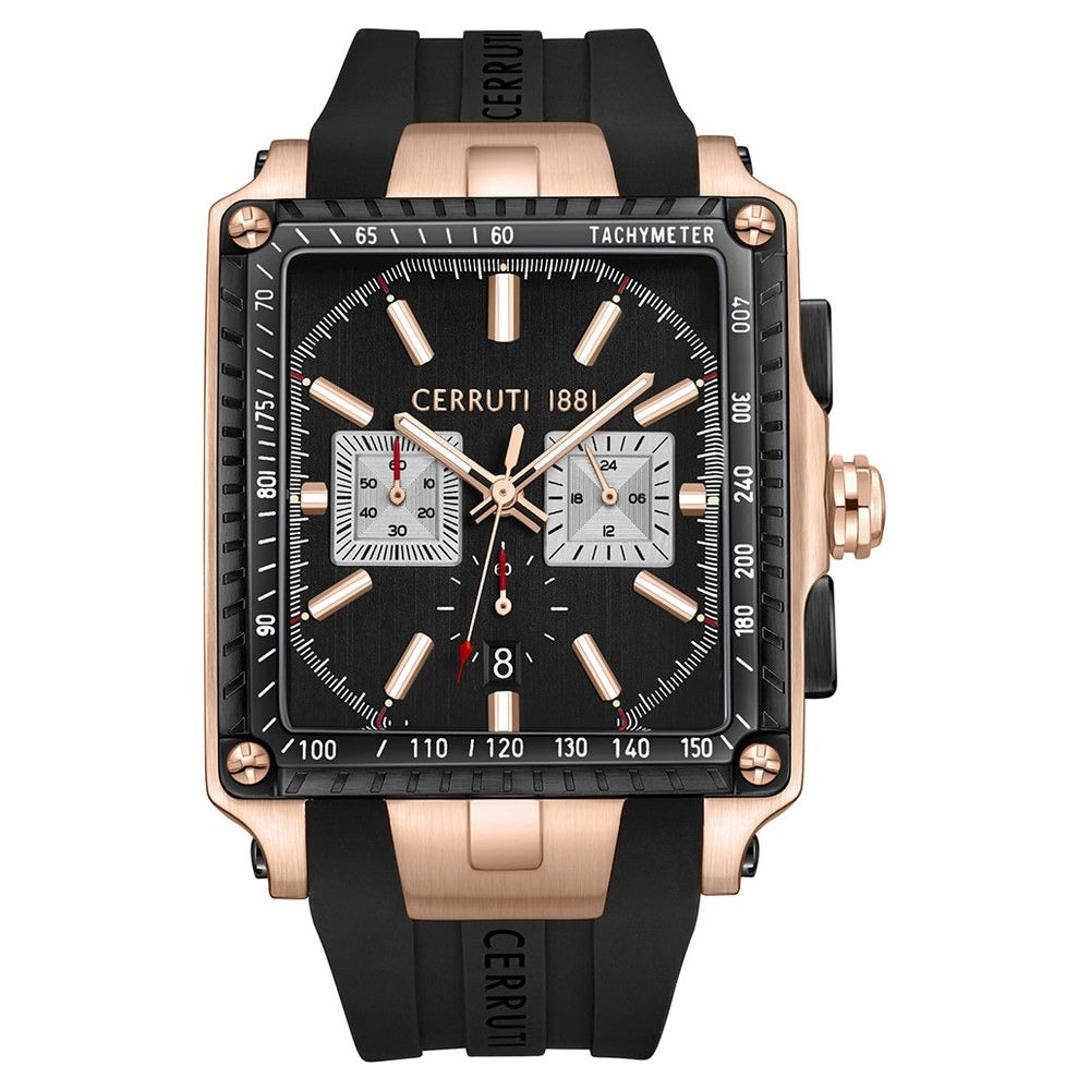 Cerruti 1881 Quartz Chronograph Black Dial Stainless Steel Strap Watch for Men