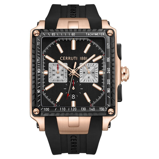 Cerruti 1881 Quartz Chronograph Black Dial Stainless Steel Strap Watch for Men