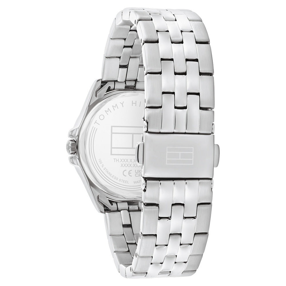 Tommy Hilfiger Quartz Analog Blue Dial Silver Stainless Steel Strap Watch For Women