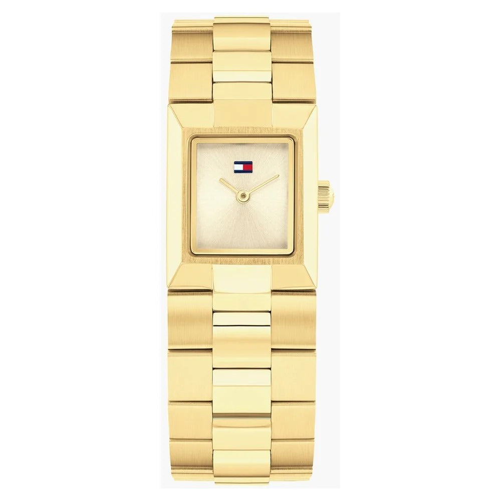 Tommy Hilfiger Quartz Analog Champagne Dial Golden Stainless Steel Strap Watch For Women