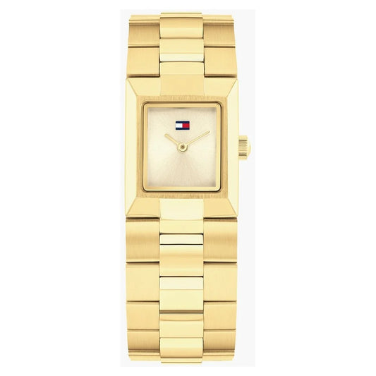Tommy Hilfiger Quartz Analog Champagne Dial Golden Stainless Steel Strap Watch For Women