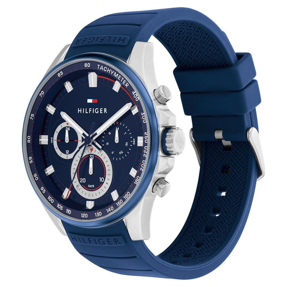 Tommy Hilfiger Blue Dial Silicone Strap Watch for Men