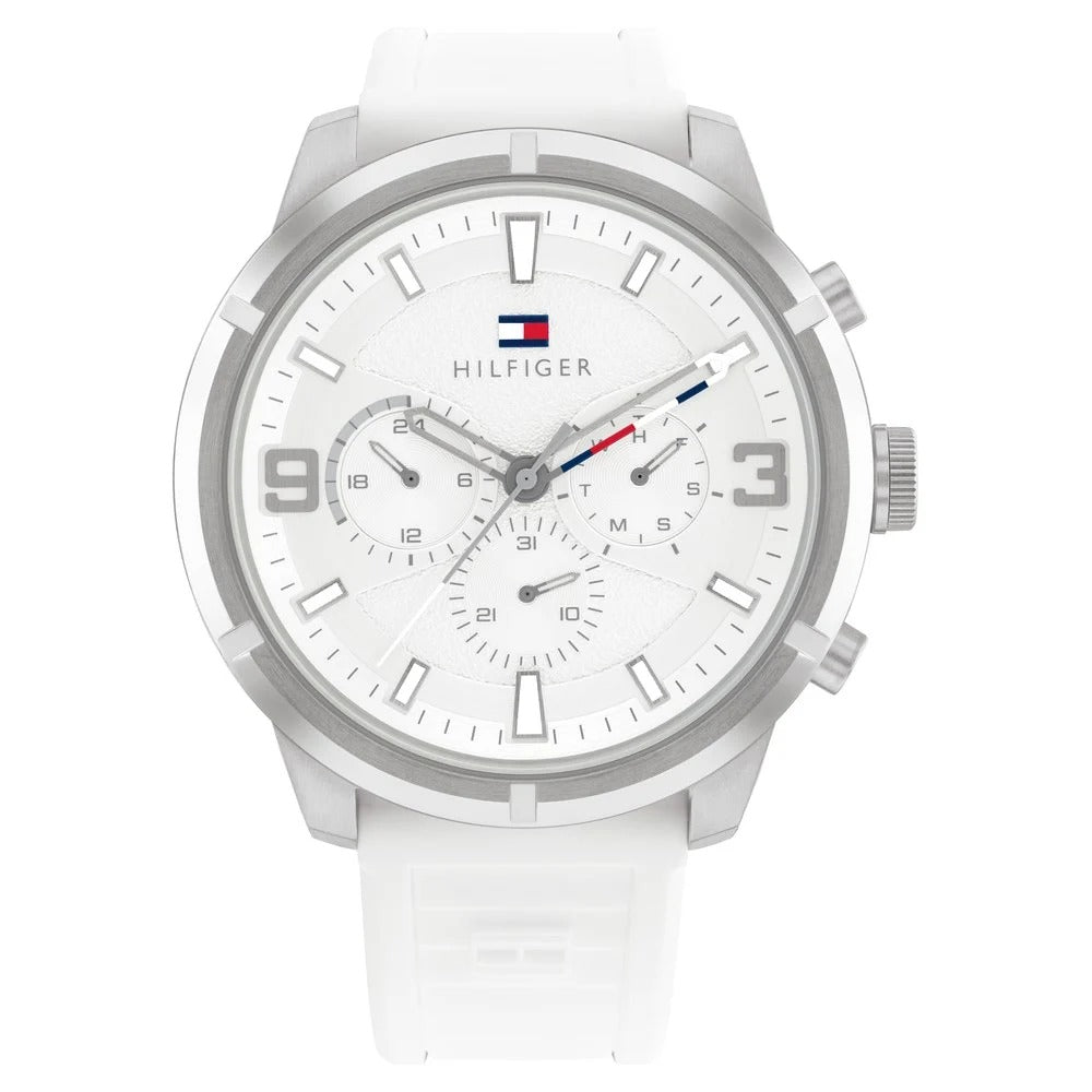 Tommy Hilfiger Silver Dial Quartz Analog with Date Watch for Men