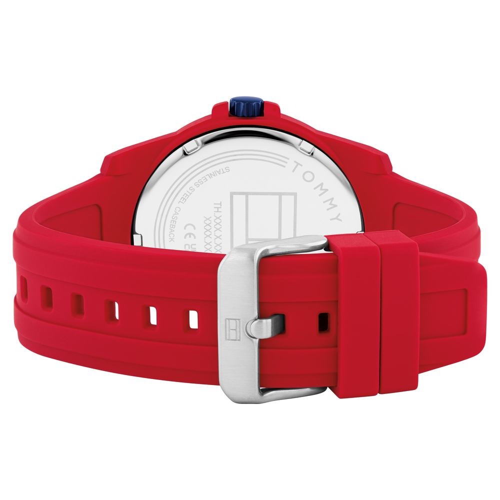 Tommy Hilfiger Quartz Analog Red Silicone Strap for Men