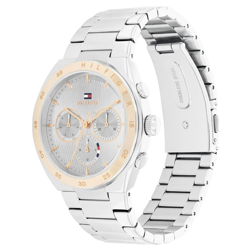 Tommy Hilfiger Multifunction Silver Dial Stainless Steel Strap Watch for Women