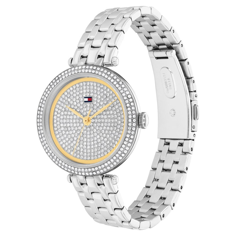 Tommy Hilfiger Quartz Analog Silver Dial Silver Stainless Steel  Strap Watch for Women