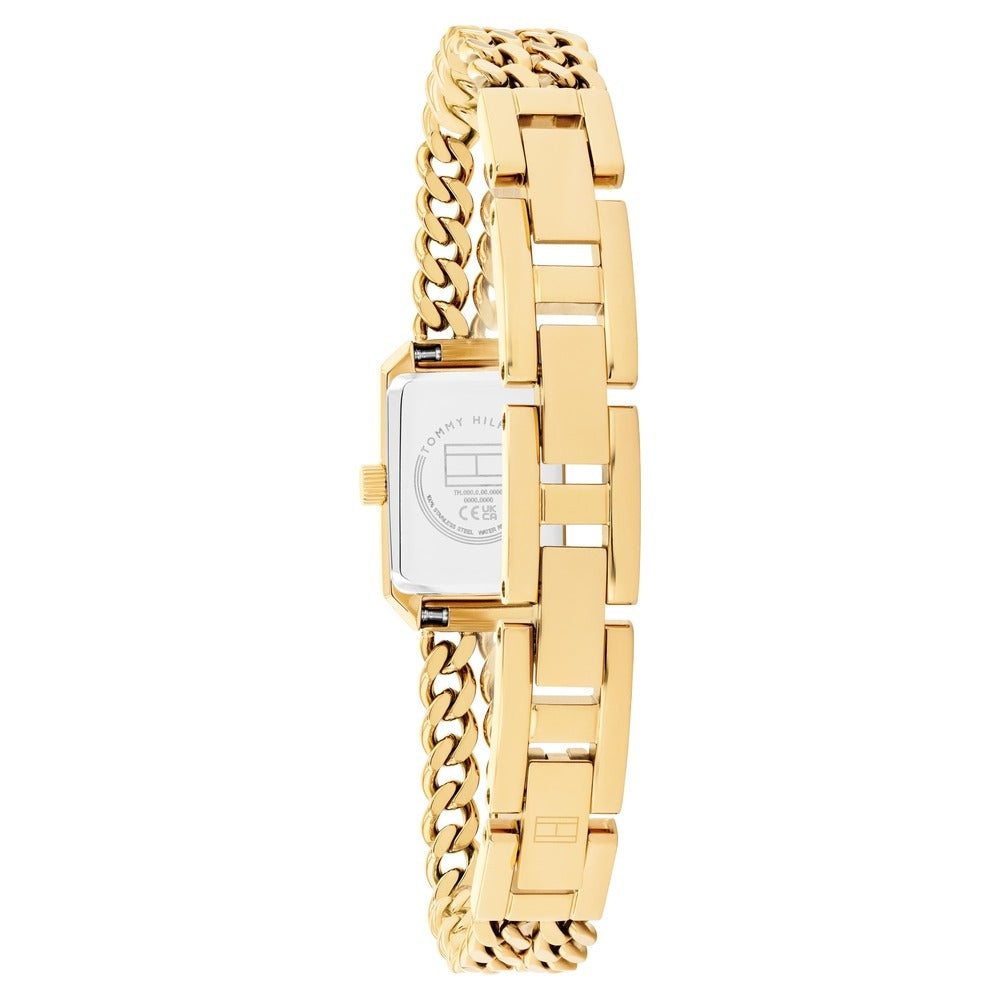 Tommy Hilfiger Quartz Analog Black Dial Golden Stainless Steel Strap Watch For Women