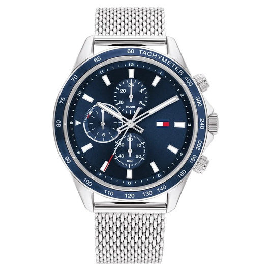 Tommy Hilfiger Quartz Multifunction Blue Dial Stainless Steel Strap Watch for Men