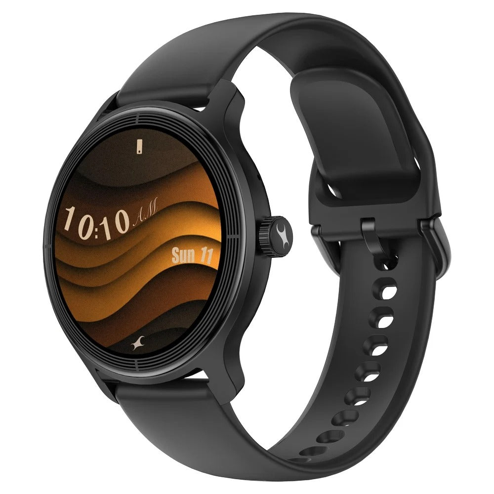 Fastrack Sleek Smartwatch 1.32" inch AMOLED Display, Sleek Design, Functional Crown, QR Hub, 24/7 Health Suite
