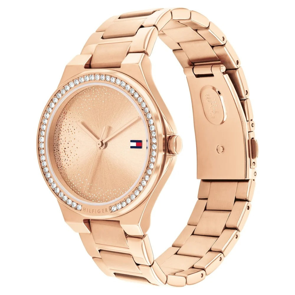 Tommy Hilfiger Quartz Analog Rose Gold Stainless Steel Strap for Women