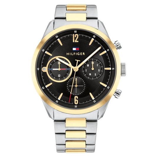 Tommy Hilfiger Black Dial Stainless Steel Strap Watch for Men
