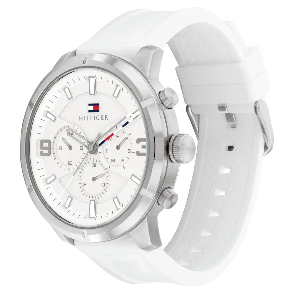 Tommy Hilfiger Silver Dial Quartz Analog with Date Watch for Men